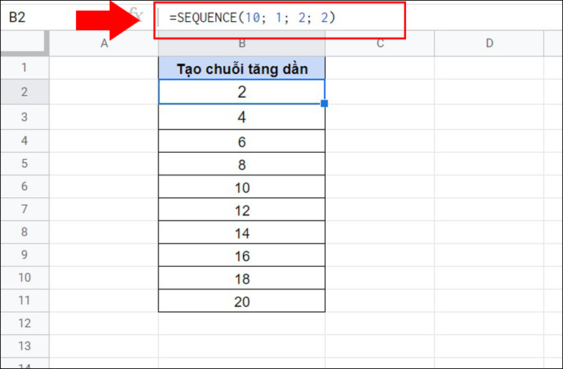 [Video] Cách sử dụng hàm SEQUENCE trong Google Sheets